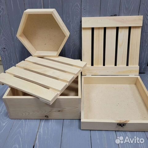 Ящик деревянный подарочный