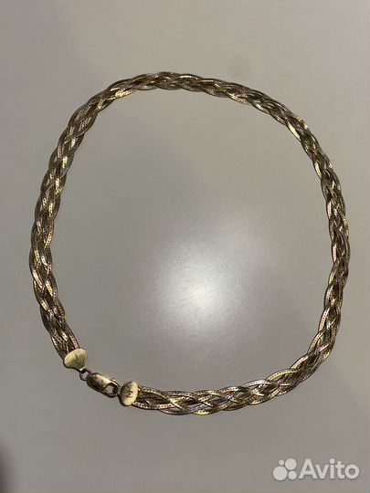 Серебряная цепь с позолотой Италия