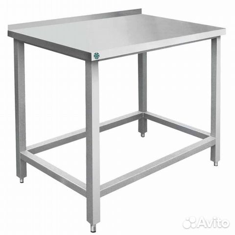 Стол с бортом без полки из нержавейки сб
