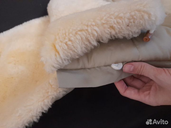 Зимний конверт в коляску на овчине