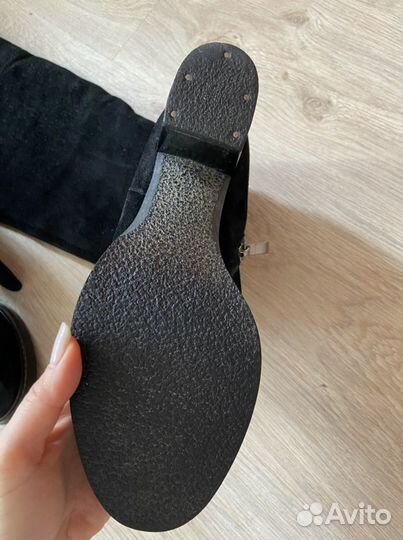 Ботфорты замшевые зимние