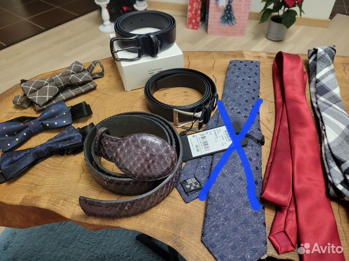 Галстук, ремень, бабочка