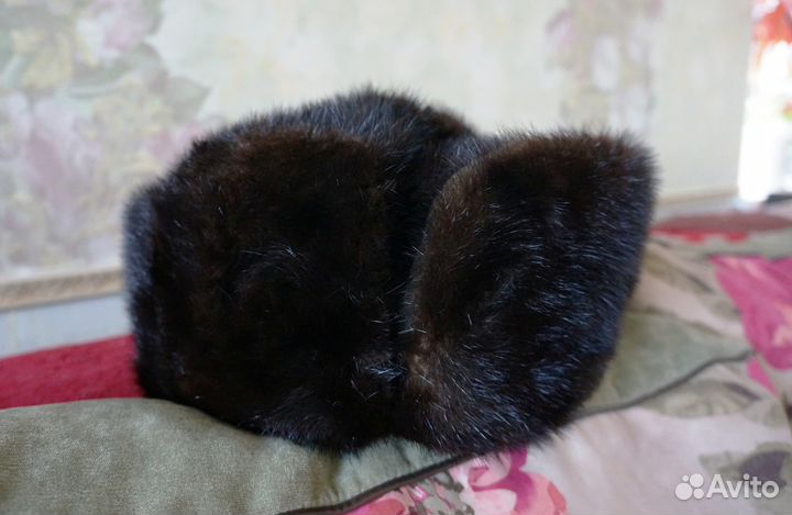 Шапка-ушанка норковая мужская