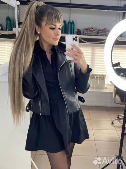 Хвост на резинке премиум, накладной хвост шиньон