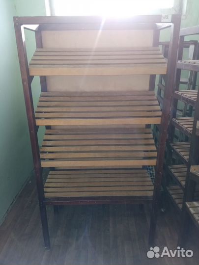 Стеллаж дерево косые полки 100х50х190 (арт.3458)