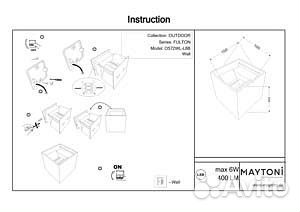 Накладной светильник Maytoni Fulton O572WL-L6B