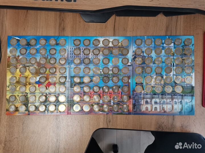 Полная коллекция биметаллических монет 10 pублей