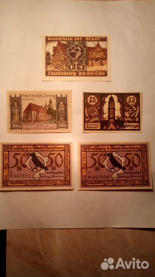 Набор купюр Германии нотгельды 1921 года