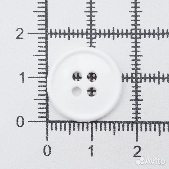 Кл17-4 Пуговица для спецодежды 27L (17мм) 4 прокола, пп, белый, 1000 шт