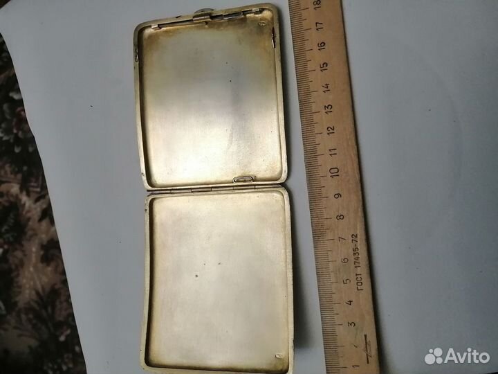 Серебряный портсигар 84