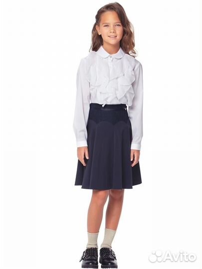 Новая нарядная белая блузка р.128 см