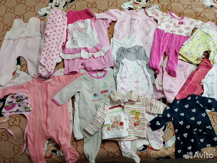 Одежда для девочки пакетом до 6 месяцев