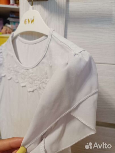 Блузка школьная с коротким рукавом