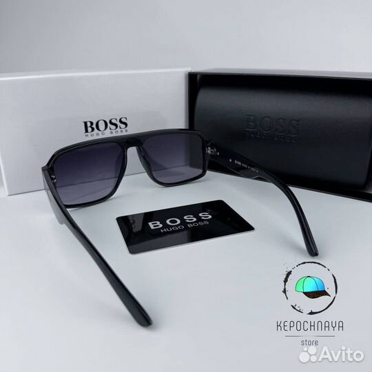 Очки Hugo Boss Премиум Чёрные глянец