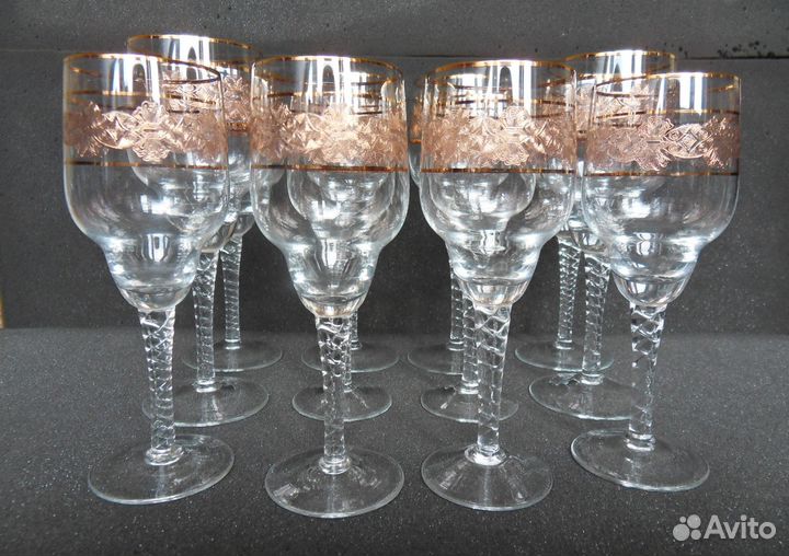 Бокалы и фужеры, чешское стекло