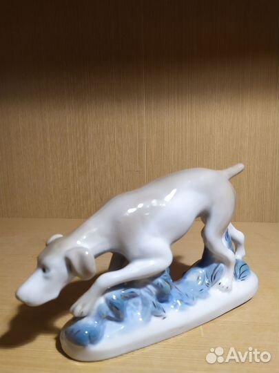 Фарфоровая статуэтка Сеттер или Пойнтер гжель