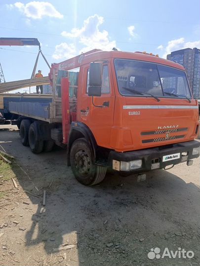 Бортовой грузовик КАМАЗ 53205 с КМУ UNIC, 2004