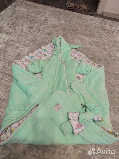 Конверт одеяло для выписки зимнее