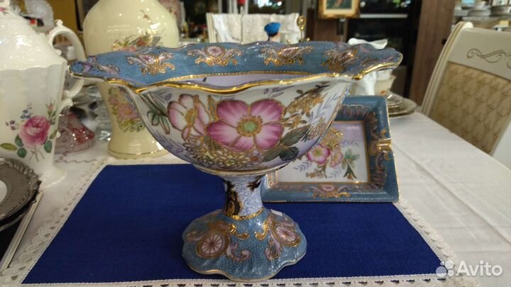 Ваза для фруктов. Пион. Satsuma. Мориаж