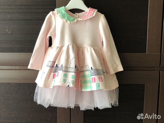 Детское нарядное платье 68 см