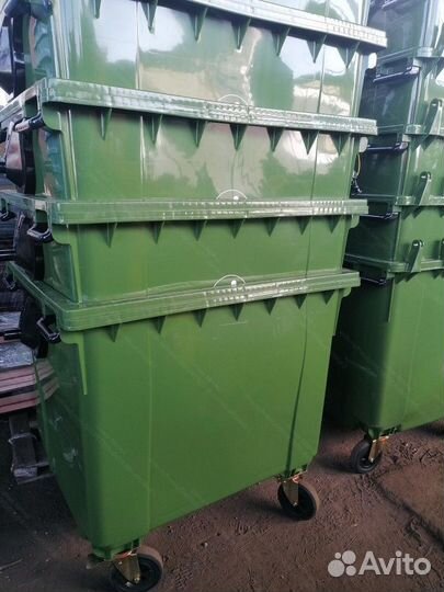 Мусорный евроконтейнер пластиковый 1100л 1.1-1493