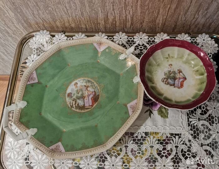 Ваза фарфортрест блюдо Дулево Вербилки