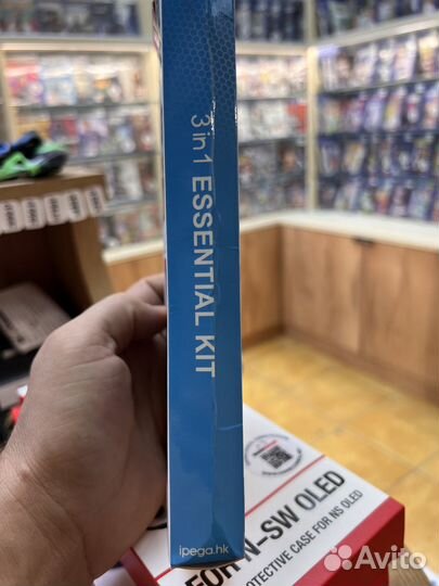 Защитный набор 3 в 1 для Nintendo Switch Lit новый