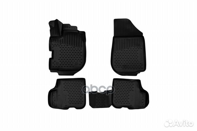 Коврики 3D в салон renault Sandero 2018- хб., 4