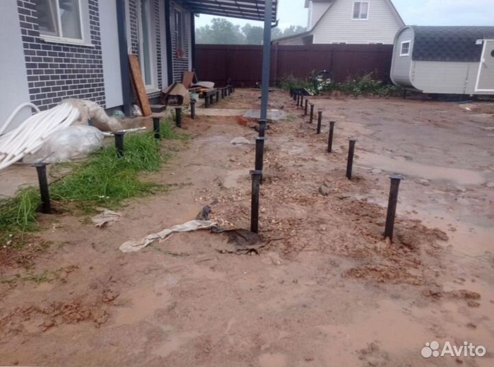 Винтовые сваи + монтаж