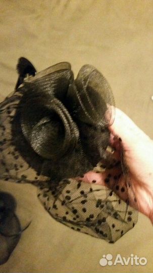 Шапочки с вуалью на голову и 2 веера