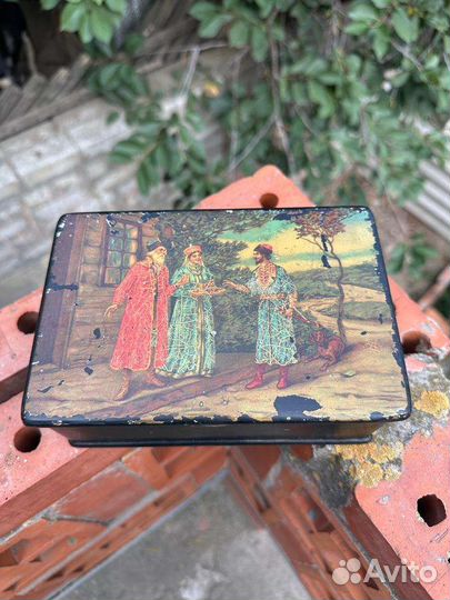 Шкатулка чайная Поцелуйный обряд 19 век