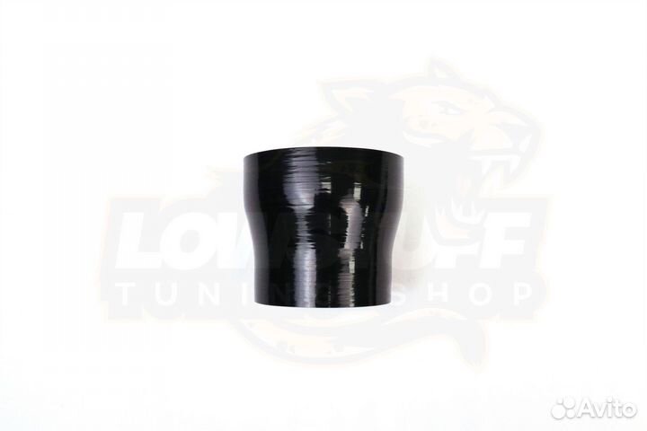 Патрубок силиконовый прямой 70 мм в 51 мм длина 76 мм стенка 5мм черный