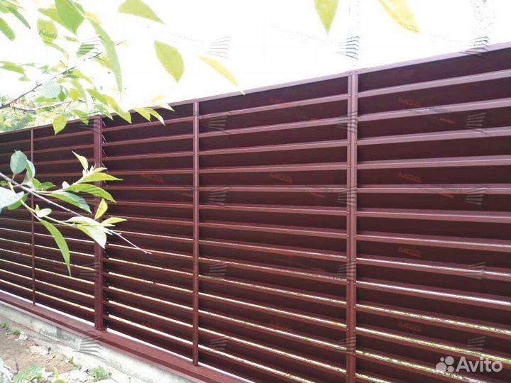 Забор жалюзи металлический