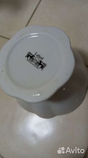 Набор: конфетницы, блюдечки, чайник Lefard роза