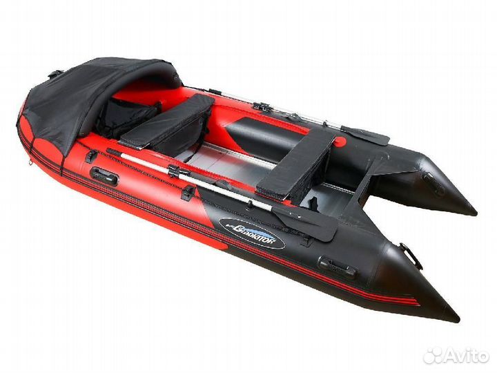 Надувная лодка gladiator D500AL черный/красный