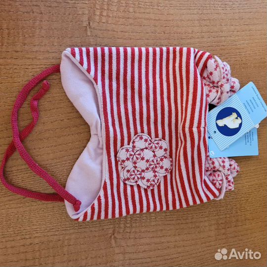 Шапка для девочки демисезонная новая 3-4 мес