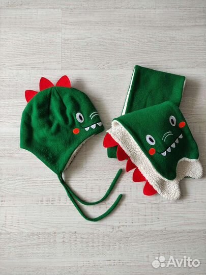 Комплект Зима шапка и шарф для мальчика 4-6лет