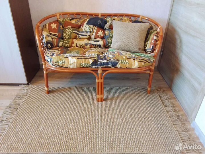 Ковер интерьерный из джута