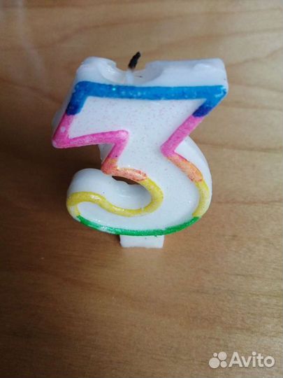 Свеча в торт (цифра 3)
