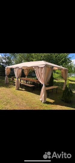 Аренда шатра. Мебели. Столы, лавки