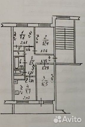 3-к. квартира, 58,6 м², 5/5 эт., Обнинск