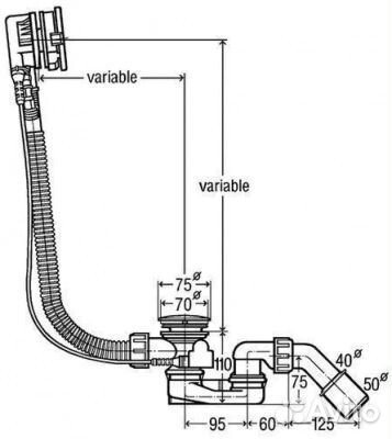 Полуавтоматический сливы-перелив Золото Матовое