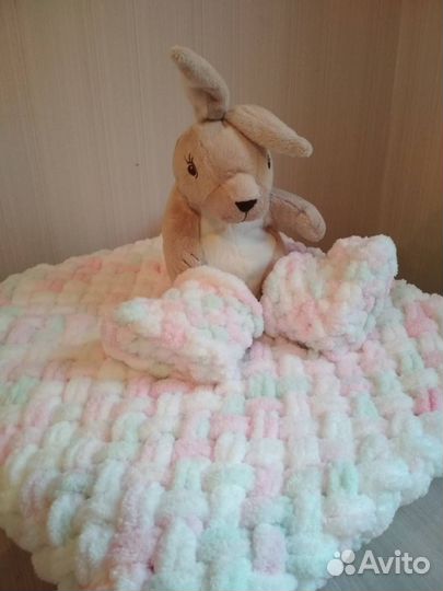 Плед детский вязаный ручная работа