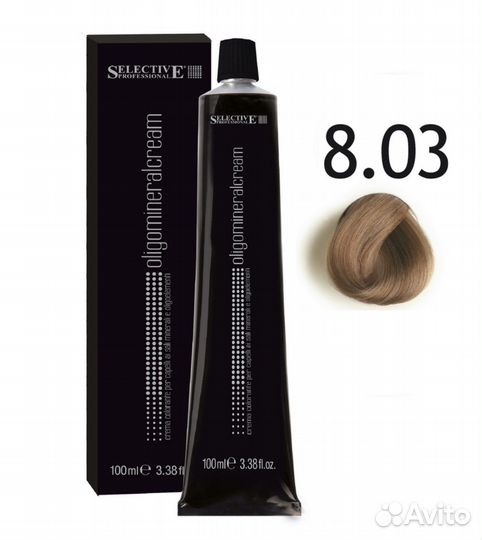 Краска для волос 8.03 и Оксигент 3 Selective