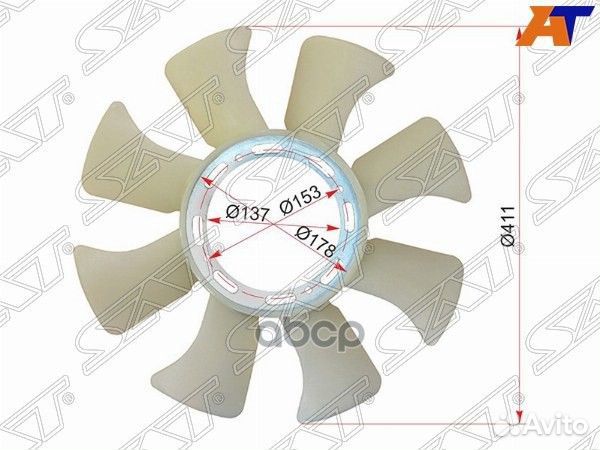 Крыльчатка вентилятора isuzu ELF 88-94 4BD1 ST