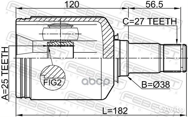 ШРУС внутренний левый к-кт MB A-class 169 03-12