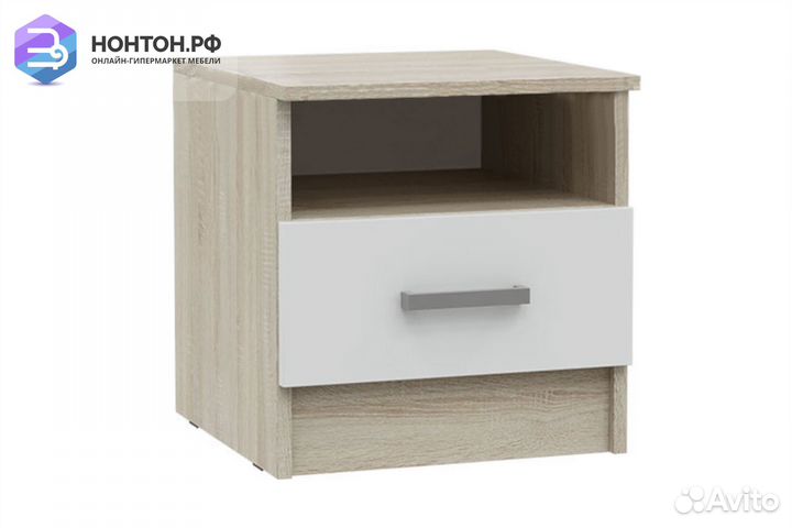 Тумба прикроватная Мартина белый / дуб сонома