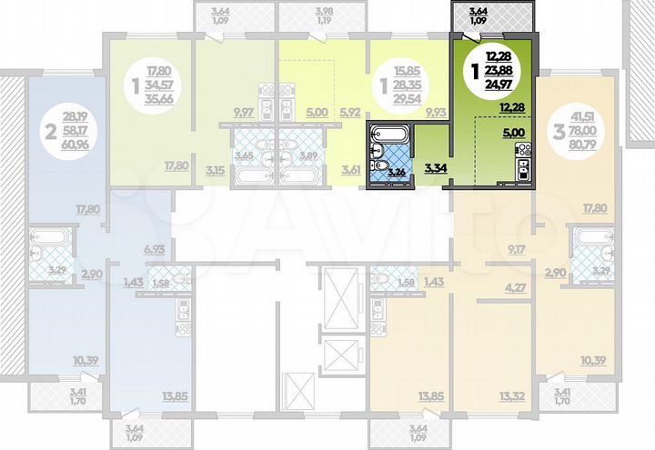 Квартира-студия, 25 м², 10/16 эт.