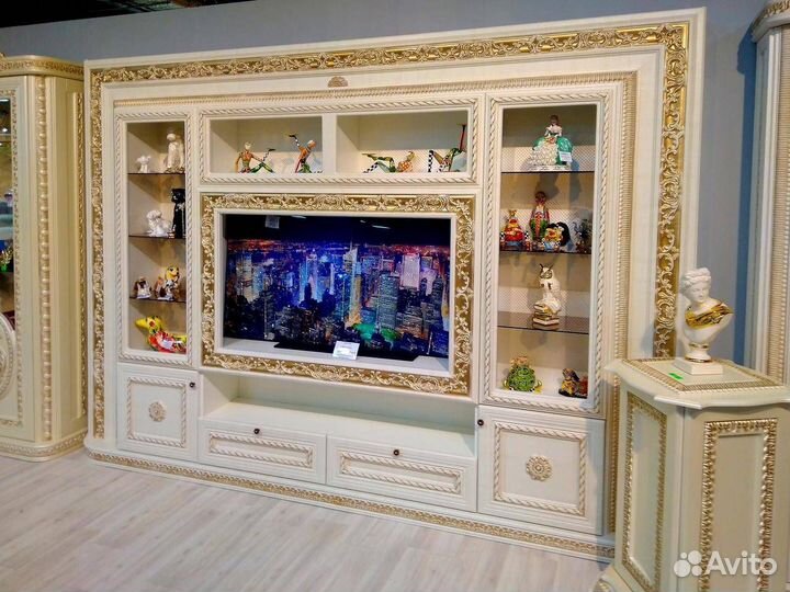 Мебель для гостиной с камином