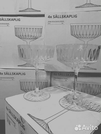Бокалы для шампанского Икеа Сэллскаплинг новые